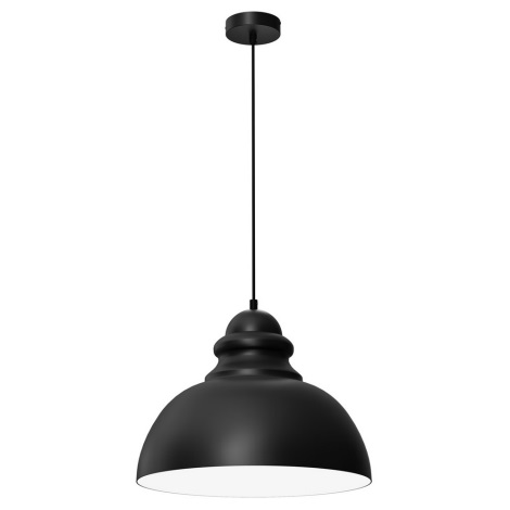 Lámpara colgante CORIN 1xE27/60W/230V negro