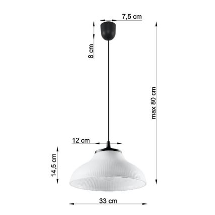 Lámpara colgante CORONA 1xE27/60W/230V