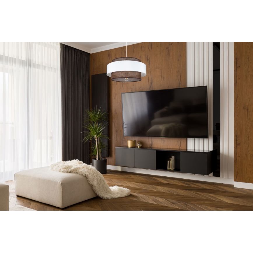 Lámpara colgante CORSA 1xE27/60W/230V blanco/marrón