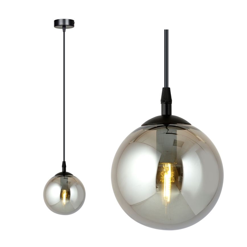 Lámpara colgante COSMO 1xE14/10W/230V diá. 14 cm negro/gris