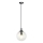 Lámpara colgante COSMO 1xE14/10W/230V diá. 14 cm negro/transparente