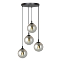 Lámpara colgante COSMO 4xE14/10W/230V diá. 40 cm negro/gris