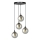 Lámpara colgante COSMO 4xE14/10W/230V diá. 40 cm negro/gris