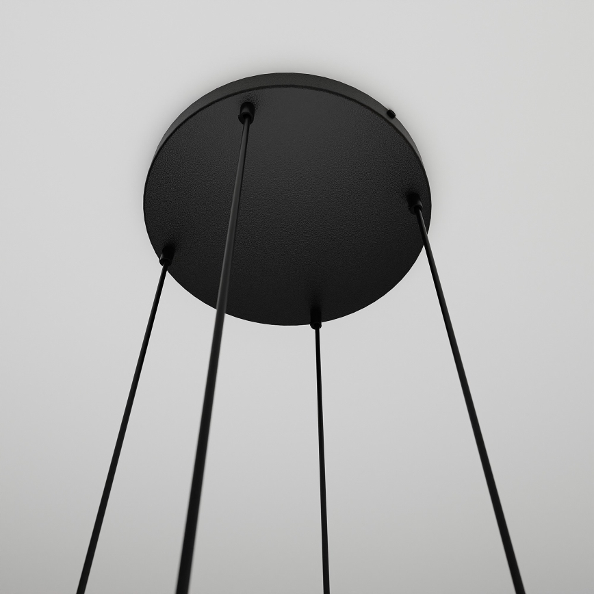 Lámpara colgante COSMO 4xE14/10W/230V diá. 40 cm negro/gris