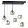 Lámpara colgante COSMO 6xE14/10W/230V negro/gris