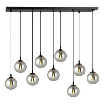 Lámpara colgante COSMO 9xE14/10W/230V negro/gris