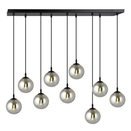 Lámpara colgante COSMO 9xE14/10W/230V negro/gris