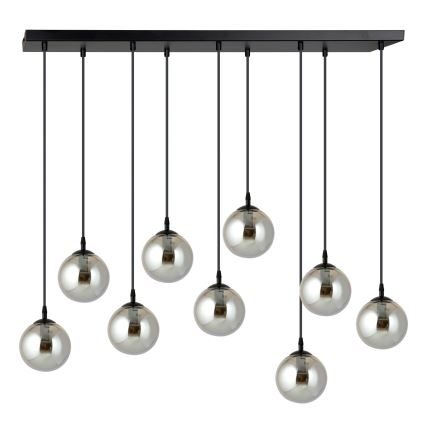 Lámpara colgante COSMO 9xE14/10W/230V negro/gris
