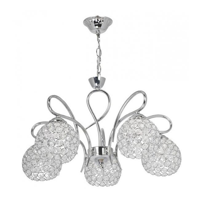 Lámpara colgante cristal DORA 5xE27/15W
