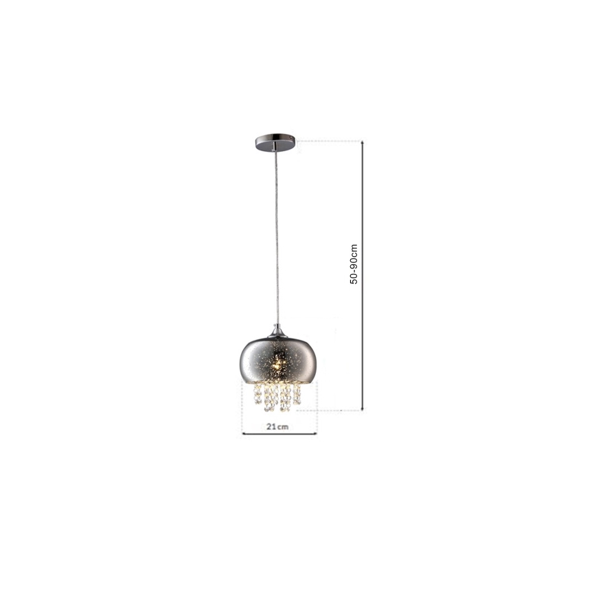 Lámpara colgante cristal STARLIGHT 1xE14/40W/230V