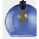 Lámpara colgante CUBUS 1xE27/60W/230V azul