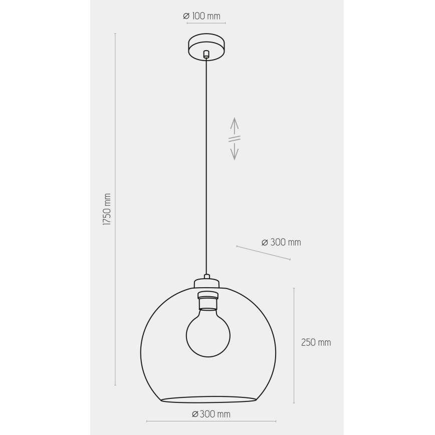 Lámpara colgante CUBUS 1xE27/60W/230V