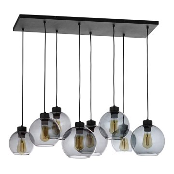 Lámpara colgante CUBUS 8xE27/60W/230V negro