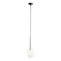 Lámpara colgante DAISY 1xG9/12W/230V diá. 14 cm cromo brillante/negro/blanco