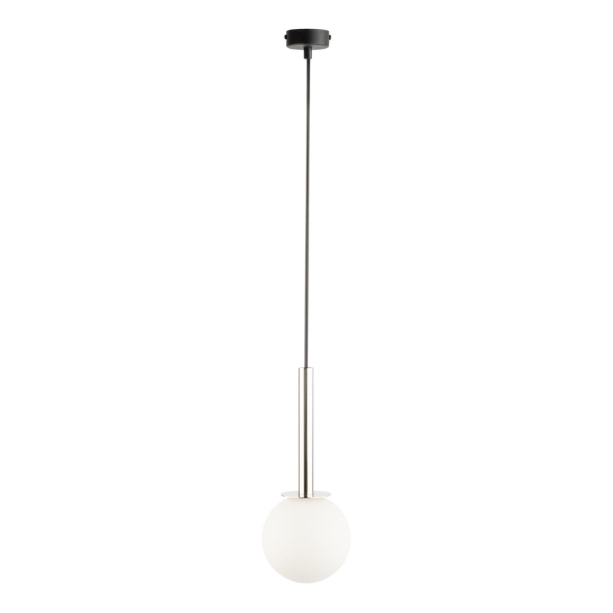 Lámpara colgante DAISY 1xG9/12W/230V diá. 14 cm cromo brillante/negro/blanco