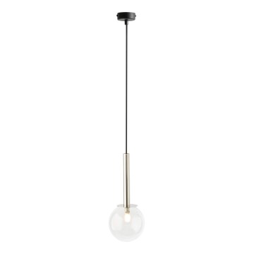 Lámpara colgante DAISY 1xG9/12W/230V diá. 14 cm cromo brillante/negro/transparente