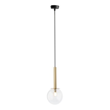 Lámpara colgante DAISY 1xG9/12W/230V diá. 14 cm dorado/negro/transparente