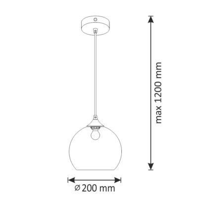 Lámpara colgante DAMAR 1xE27/20W/230V