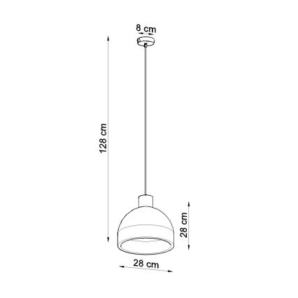 Lámpara colgante DAMASO 1xE27/60W/230V