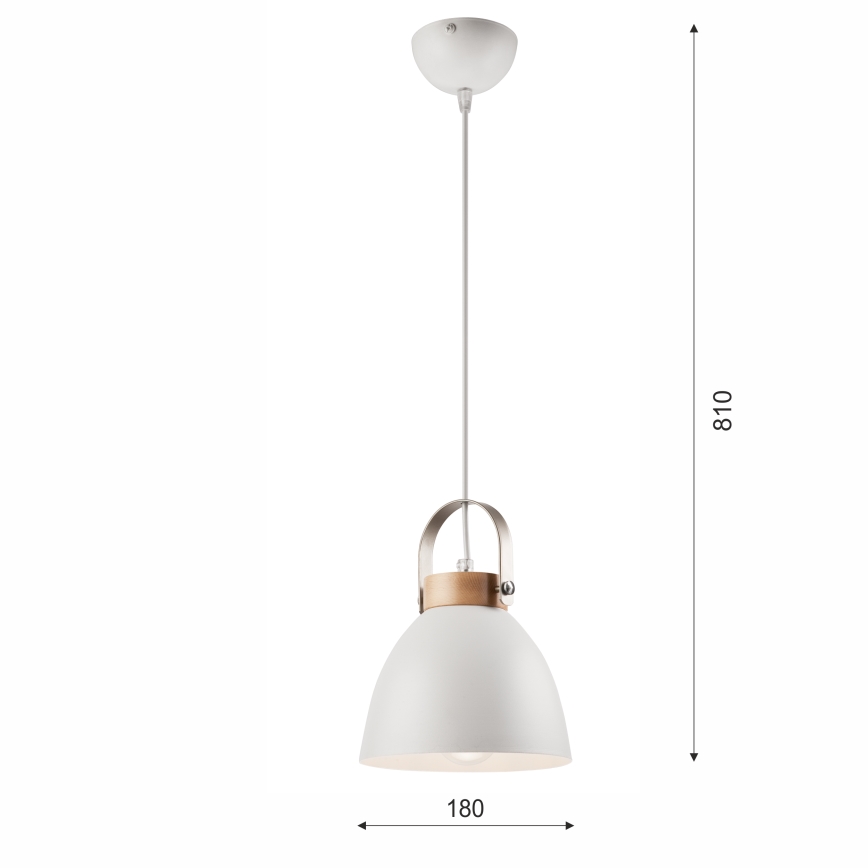 Lámpara colgante DANIELLE 1xE27/60W/230V haya