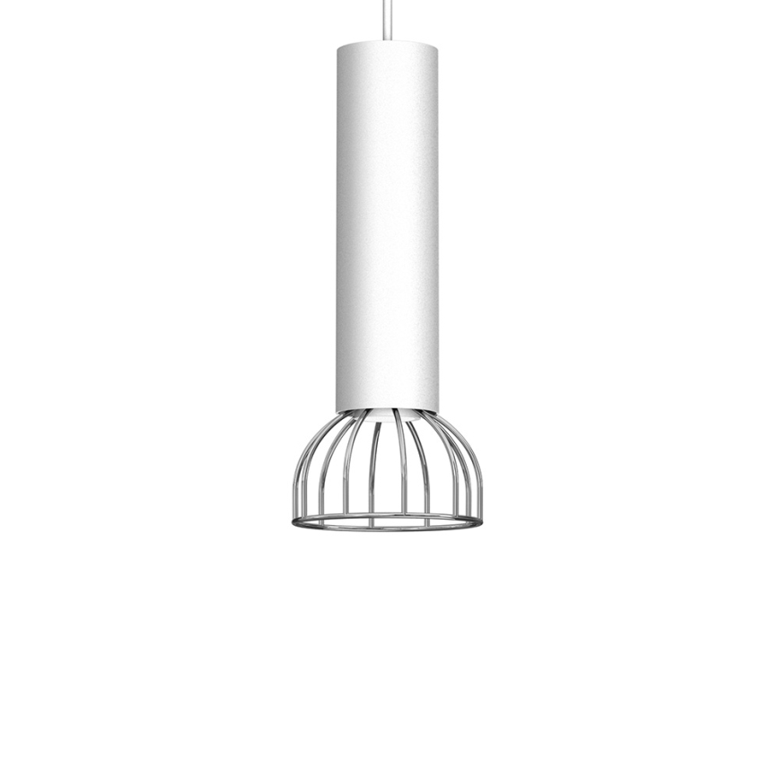 Lámpara colgante DANTE 1xGU10/25W/230V blanco/cromo brillante