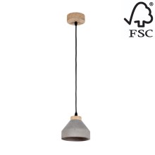 Lámpara colgante de cable TRISTAN 1xE14/40W/230V roble - Certificado FSC