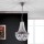 Lámpara colgante de cristal ARILA 1xE27/60W/230V diá. 25,5 cm marrón/pátina