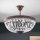 Lámpara colgante de cristal ARILA 3xE14/40W/230V diá. 40 cm marrón/pátina