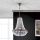 Lámpara colgante de cristal ARILA 3xE27/60W/230V diá. 40 cm marrón/pátina