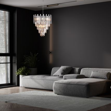 Lámpara colgante de cristal ASPEN 9xE14/40W/230V