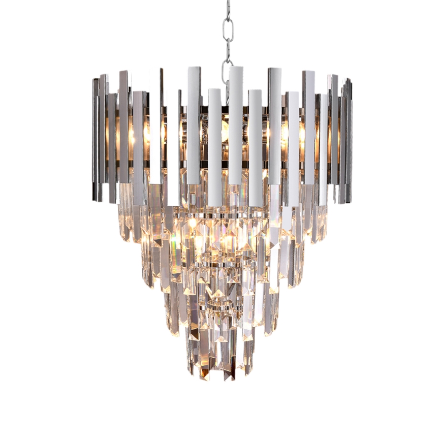 Lámpara colgante de cristal ASPEN 9xE14/40W/230V