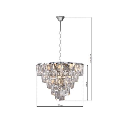 Lámpara colgante de cristal CHELSEA 6xE14/40W/230V