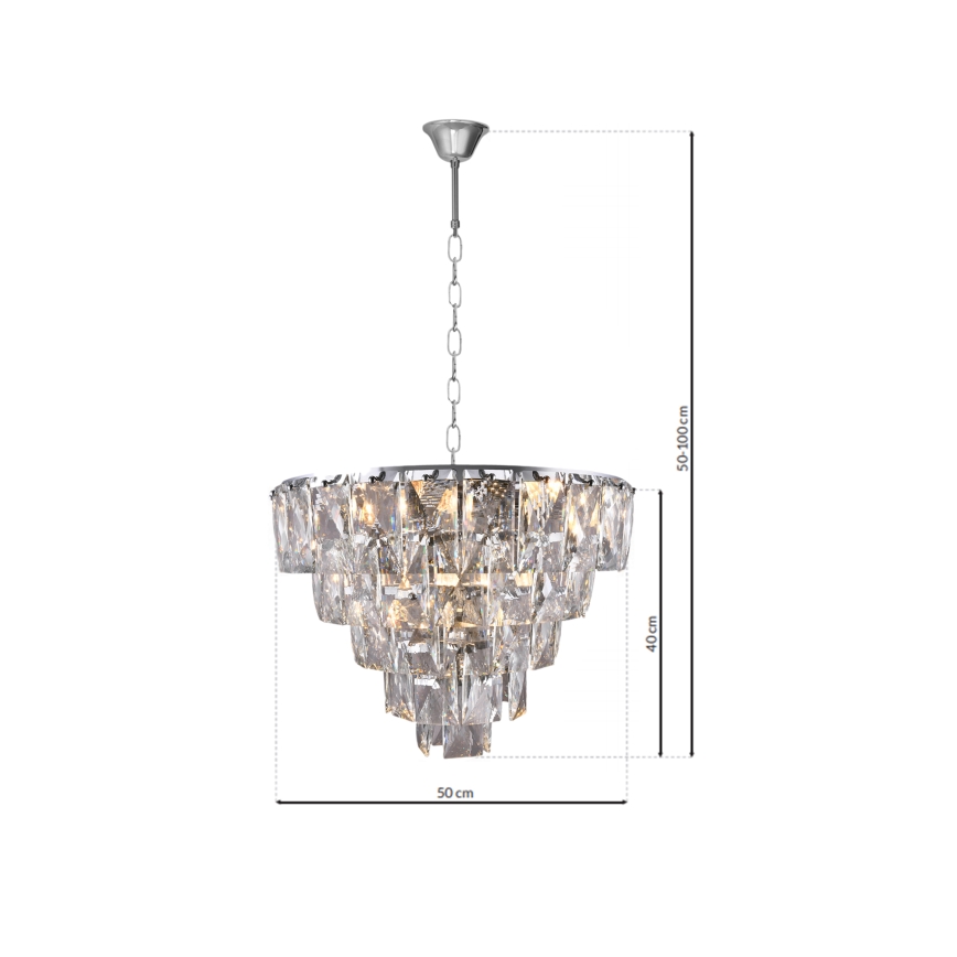 Lámpara colgante de cristal CHELSEA 6xE14/40W/230V