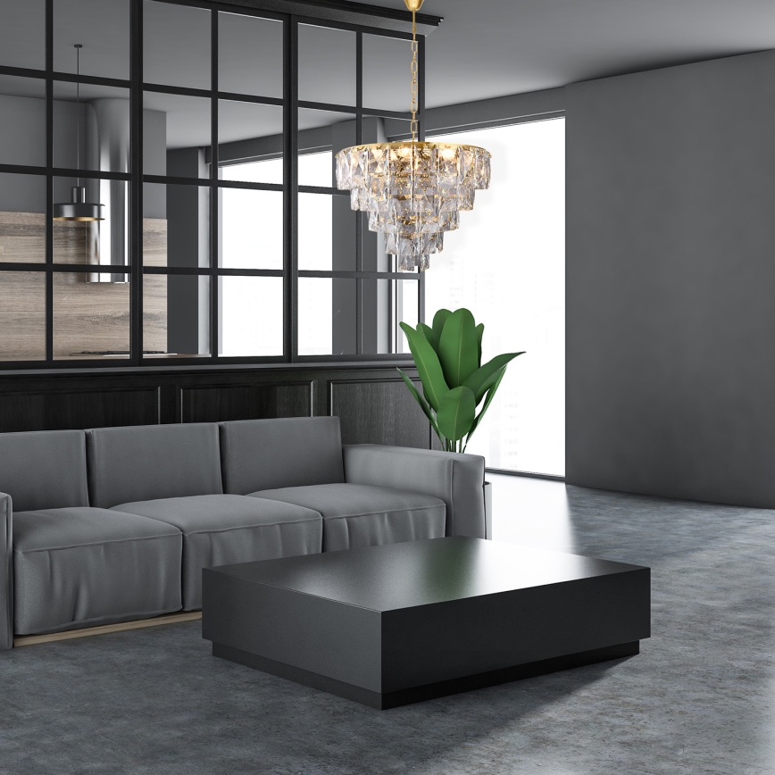 Lámpara colgante de cristal CHELSEA 6xE14/40W/230V