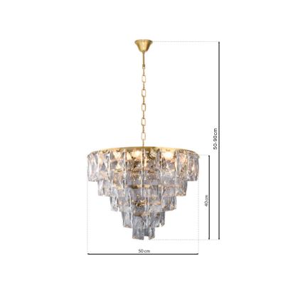 Lámpara colgante de cristal CHELSEA 6xE14/40W/230V