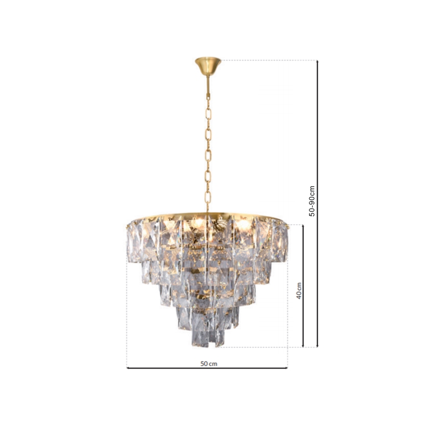 Lámpara colgante de cristal CHELSEA 6xE14/40W/230V