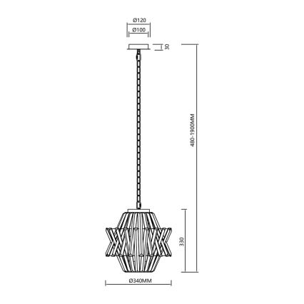 Lámpara colgante de cristal CROWN 4xE14/40W/230V cromo