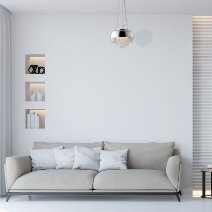 Lámpara colgante de cristal LUNA 1xE14/40W/230V