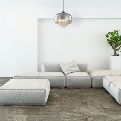 Lámpara colgante de cristal LUNA 1xE14/40W/230V