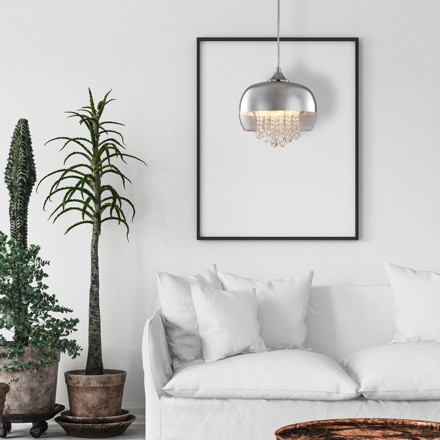 Lámpara colgante de cristal LUNA 1xE14/40W/230V