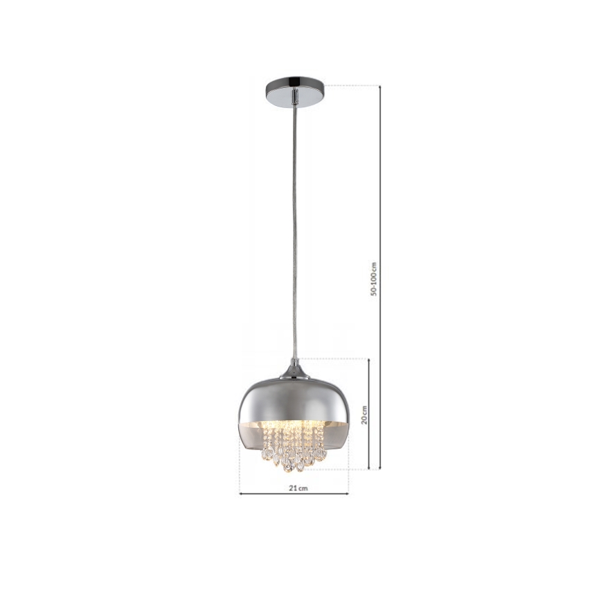 Lámpara colgante de cristal LUNA 1xE14/40W/230V