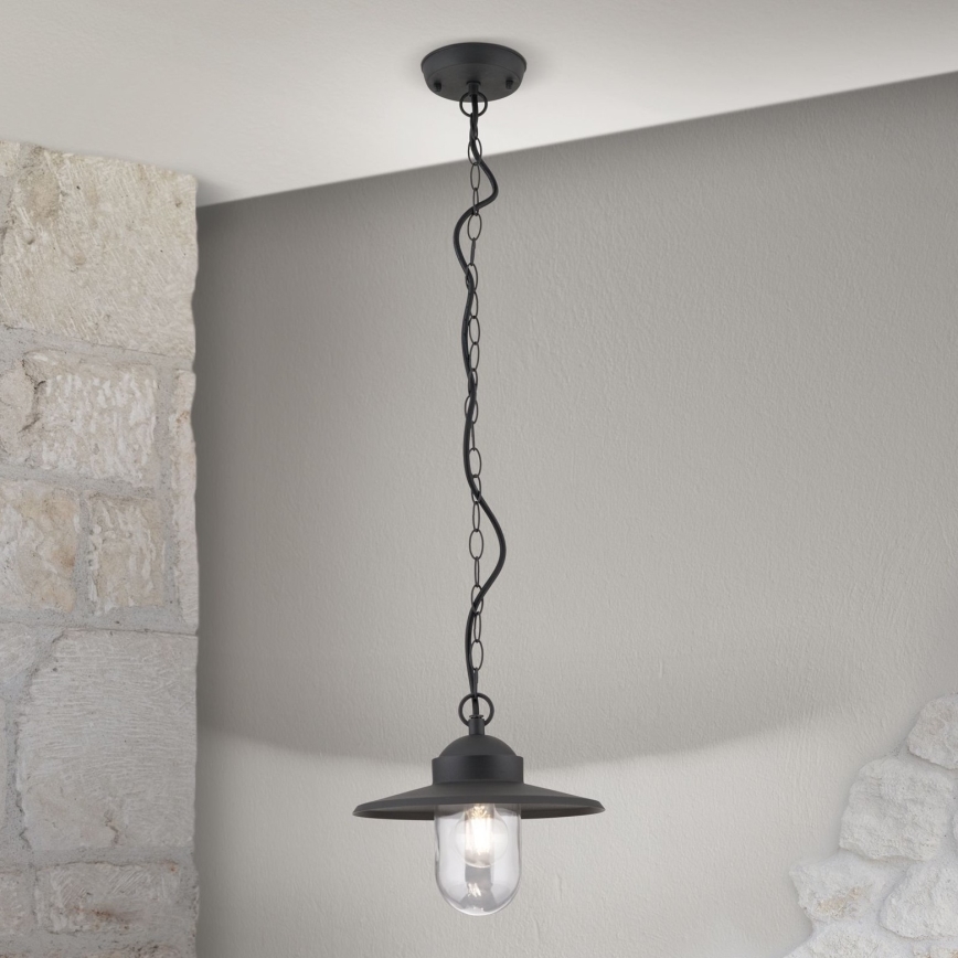 Lámpara colgante de exterior EDWARD 1xE27/60W/230V IP44 negro