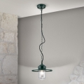 Lámpara colgante de exterior EDWARD 1xE27/60W/230V IP44 verde