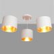 Lámpara colgante de luces de superficie ALBA 3xE27/60W/230V blanco/dorado