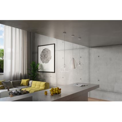 Lámpara colgante DEMI 1xE27/60W/230V blanco