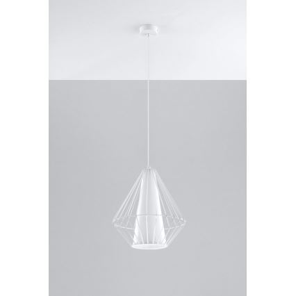 Lámpara colgante DEMI 1xE27/60W/230V blanco