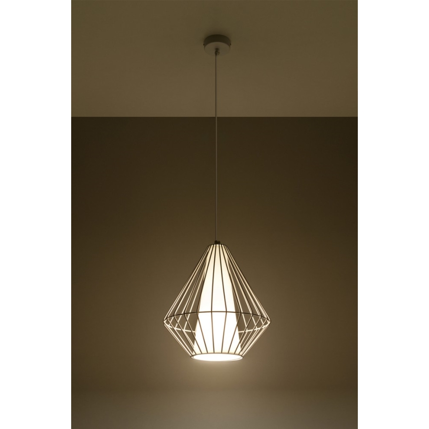 Lámpara colgante DEMI 1xE27/60W/230V blanco