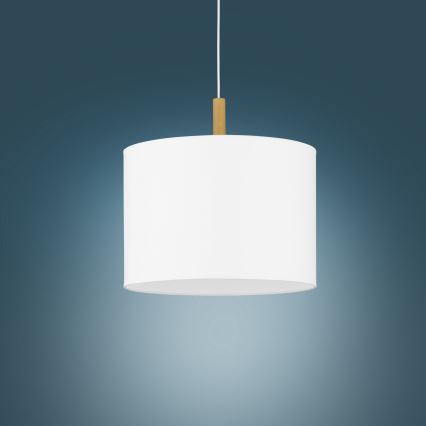 Lámpara colgante DEVA 1xE27/25W/230V blanco