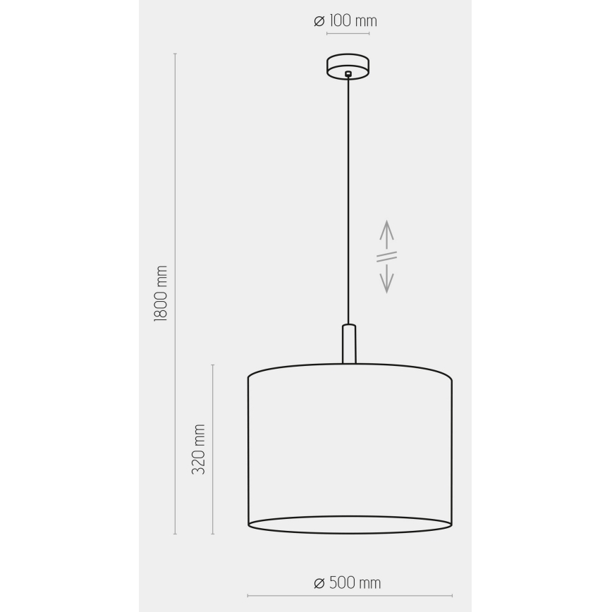 Lámpara colgante DEVA 1xE27/25W/230V blanco