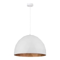 Lámpara colgante DIAMENT 1xE27/60W/230V diá. 50 cm blanco/cobre